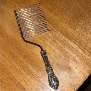 Silver Angel Food Sponge Cake Breaker Vintage Stainless Prongs - 10.5”